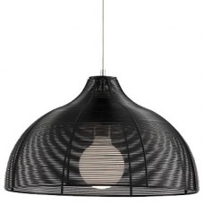 Φωτιστικό Κρεμαστό Μονόφωτο Φ40cm E27 230V Μαύρο 955LIV1/BL